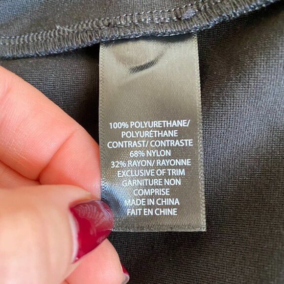 PINK Tartan Size 4 BNWT Black Vegan Leather Skirt - Picture 4 of 7